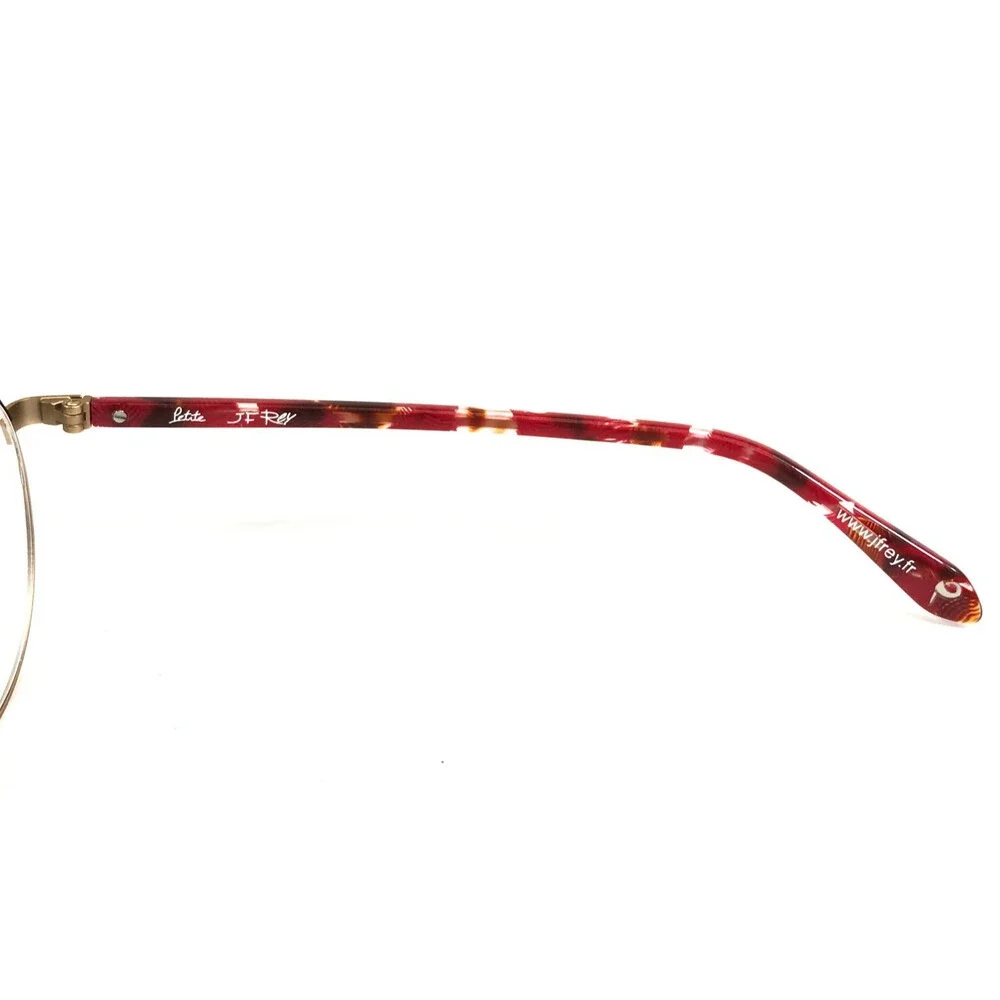 J. F. Rey Petite Eyeglasses Frames PM068 3555 Red Gold Semi Rimmed 46-18-140